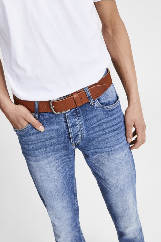 JJIPAUL JJLEATHER BELT NOOS 12111286 Mocha Bisque